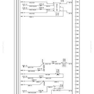 May include: Diagram of an electrical system, labeled with various codes and measurements. The diagram includes lines, boxes, and text, with the title "SECTION 55 - ELECTRICAL SYSTEM - CHAPTER 17".