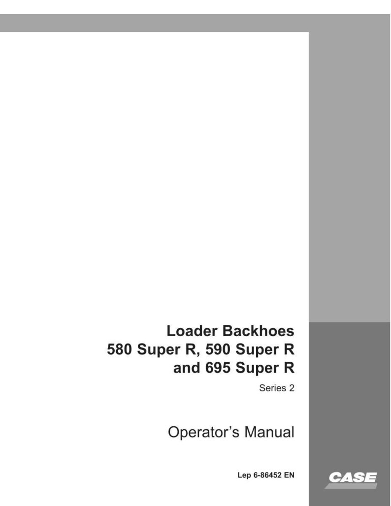 Puede incluir: Una portada de manual blanca con el texto "Loader Backhoes 580 Super R, 590 Super R and 695 Super R Series 2 Operator's Manual". El logotipo de Case est&aacute; en la esquina inferior derecha. El manual es para equipos de construcci&oacute;n.