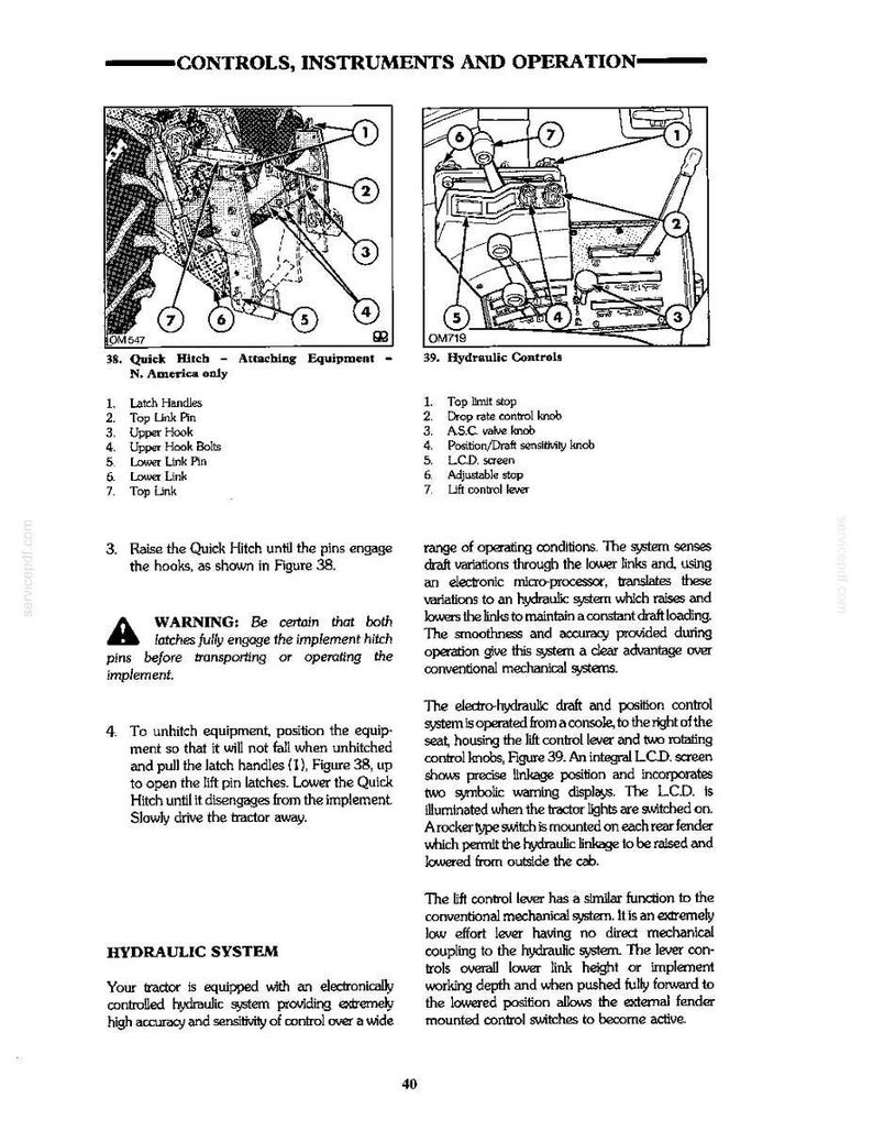 Ford 8210 with Electro-Link Hydraulic Control Tractor Operator Owners Operation Manual | Instant PDF Download image 6