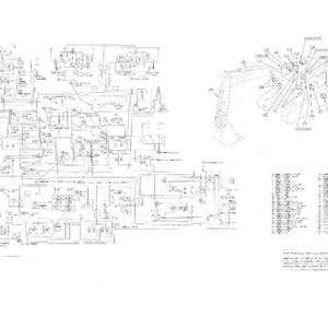 May include: A detailed technical diagram, likely a blueprint or schematic, featuring numerous lines, symbols, and annotations. The image is predominantly black and white, with a complex layout and various components labeled with numbers.