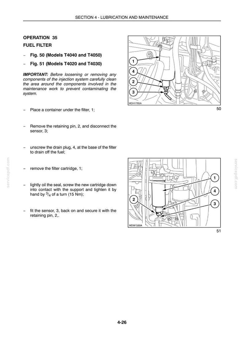 New Holland T4020, T4030, T4040, T4050 Tractor Operator Owners Operation Manual | Instant Pdf Download image 9