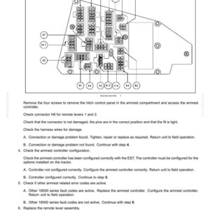 May include: Diagram of an electrical system with fault codes, featuring a schematic of connectors and components labeled H8, H9, H14, H15, H11, H10, H7, H5, H1, H6, H3, H12, H16, H4, and H2. Text provides troubleshooting steps.