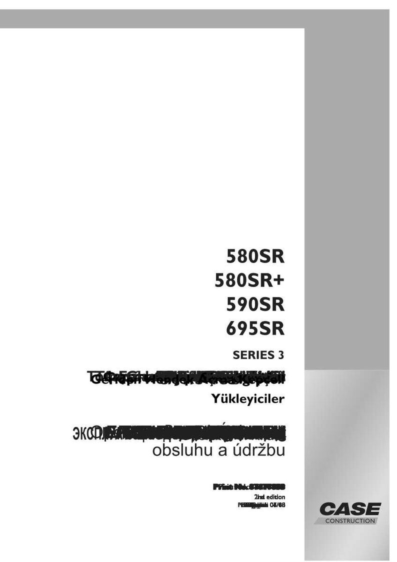 May include: A white document with the text "580SR, 580SR+, 590SR, 695SR, SERIES 3". The document also includes the text "Y&uuml;kleyiciler, obsluhu a &uacute;držbu" and the Case Construction logo.