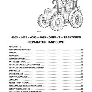 Steyr 4065, 4075, 4085, 4095 Kompakt Traktoren Wartungshandbuch Reparatur Werkstatthandbuch | PDF-Download image 6