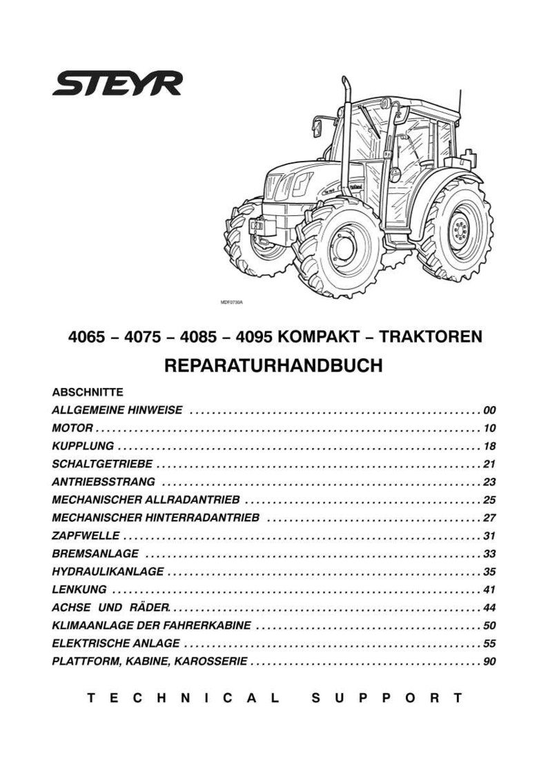 Steyr 4065, 4075, 4085, 4095 Kompakt Traktoren Wartungshandbuch Reparatur Werkstatthandbuch | PDF-Download image 6