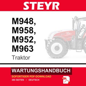 Steyr M948, M958, M952, M963 Traktoren Wartungshandbuch Reparatur Werkstatthandbuch | PDF-Download image 1