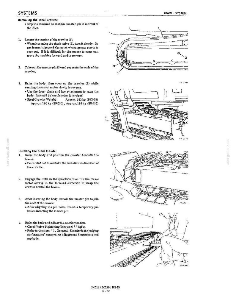 Kobelco Sk025, SK030, SK035 Hydraulische Bagger Service Reparatur Werkstatt-Handbuch | Sofort PDF Download Bild 4