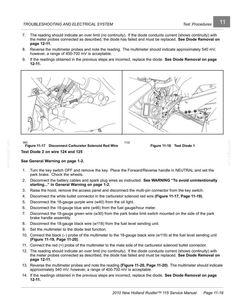 New Holland Rustler 115 Utility Vehicle Service Repair Workshop Manual | Instant PDF Download image 7