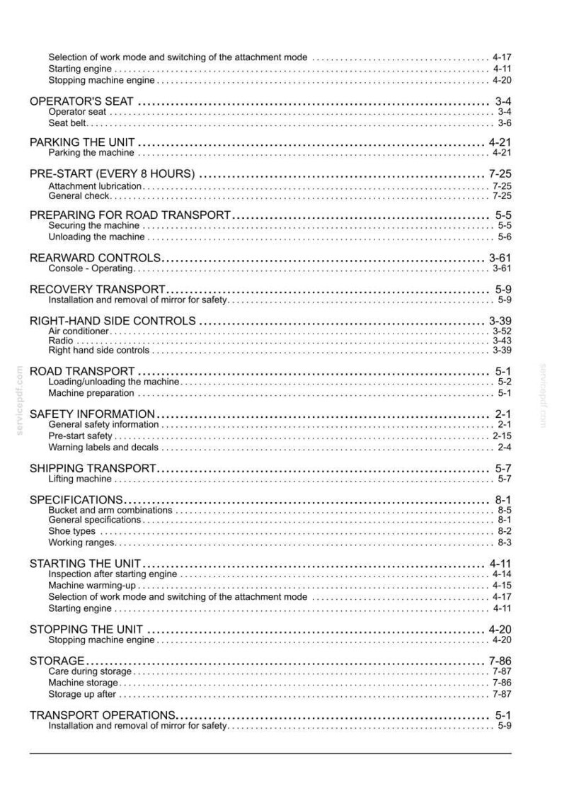 Manual de operación y mantenimiento de la excavadora de orugas New Holland E230CSR / Descarga instantánea en PDF imagen 11