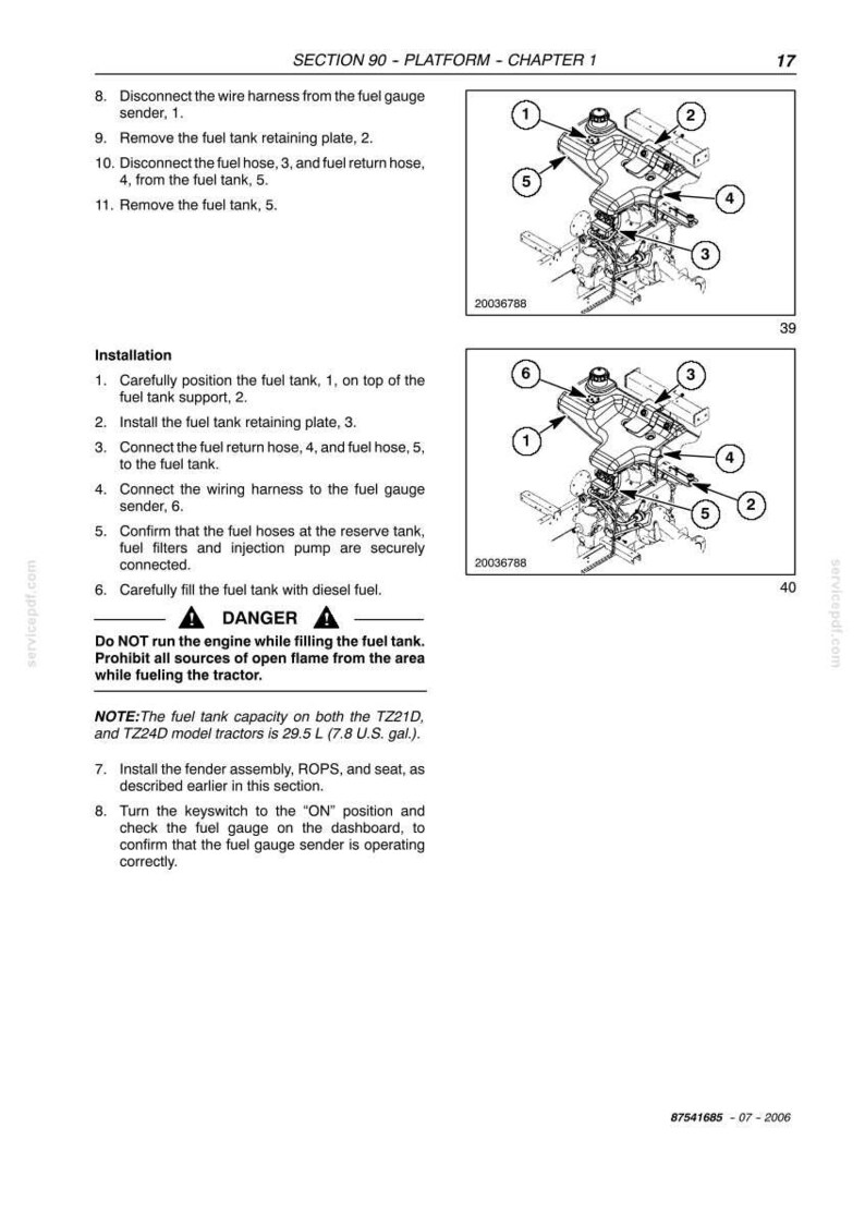 New Holland TZ21D, TZ24D Compact Utility Tractor Service Repair Workshop Manual | Instant PDF Download image 11