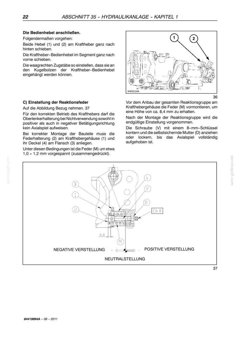 Steyr Kompakt 4055 S, Kompakt 4065 S Traktoren Wartungshandbuch Reparatur Werkstatthandbuch / Descargar PDF imagen 3