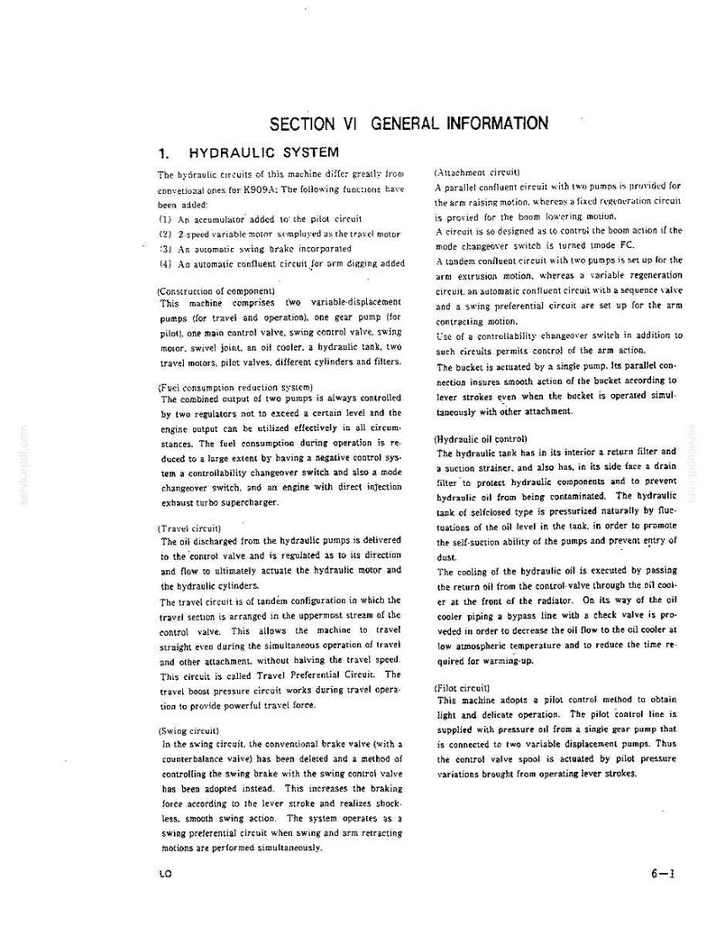 Kobelco K909 Ii, K909LC Ii Hydraulic Excavator Operator Owners Operation Manual | Instant Pdf Download image 8