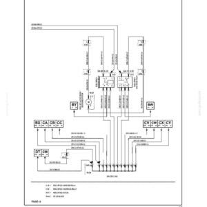 May include: Diagram of an electrical system, featuring a schematic with labels and wiring details. The diagram includes text such as "SECTION 55 - ELECTRICAL SYSTEMS" and "SPLICE BLOCK". The image is a technical illustration.