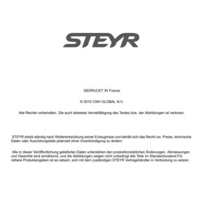Steyr 4110, 4120, 4130, 6115, 6125, 6140 Profi & Profi Classic Traktor Wartungshandbuch Reparatur Werkstatthandbuch | PDF-Download image 8