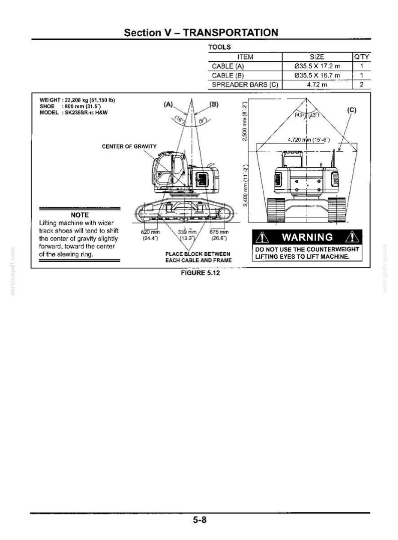 Kobelco Sk235sr-1e, Sk235sr LC-1E Hydraulic Excavator Operator Owners Operation Manual | Instant PDF Download image 7
