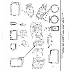 May include: Diagram of rear axle mechanical transmission components, including a gearbox casing and various sealing compound applications. The image includes text indicating the section number and chapter.