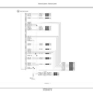Puede incluir: Un diagrama detallado del sistema el&eacute;ctrico con etiquetas de texto y l&iacute;neas de conexi&oacute;n. El diagrama es principalmente en blanco y negro, con texto que indica los componentes y las conexiones del sistema. La parte superior del diagrama dice "Sistemas el&eacute;ctricos - Sistema el&eacute;ctrico."