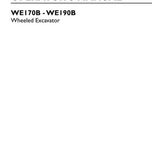 May include: An operator's manual for the New Holland Construction WE170B and WE190B wheeled excavator. The white cover features black text, the part number 47987039, 1st edition English, April 2016, and the New Holland Construction logo.