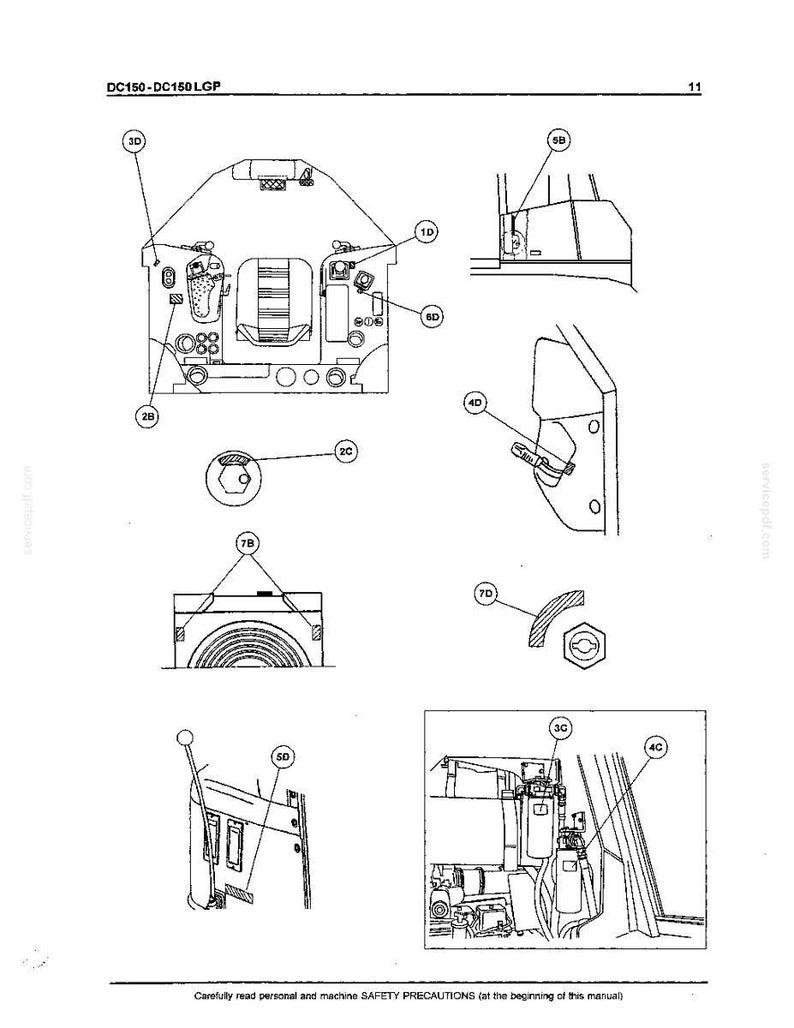 Manual de operación y mantenimiento para el operador de la New Holland DC150, DC150 LGP Construction / Descarga instantánea en PDF imagen 5