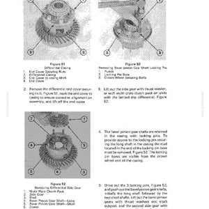 May include: Technical diagram of automotive differential components, including gears, casings, and securing nuts. The image includes labeled diagrams and text descriptions for assembly and disassembly procedures.