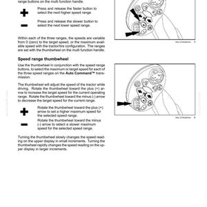 Pu&ograve; includere: Una pagina di documento tecnico intitolata 4 - OPERATING INSTRUCTIONS con testo e due diagrammi di un'impugnatura multifunzione. I diagrammi evidenziano i pulsanti della gamma di velocit&agrave; e una rotellina con frecce che indicano i comandi.