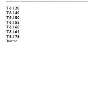 May include: An operator's manual for New Holland T6.120, T6.140, T6.150, T6.155, T6.160, T6.165, and T6.175 tractors. The white cover features black text, the New Holland Agriculture logo, part number 47897240, 6th edition, and June 2016 date.