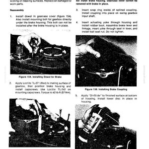 K&ouml;nnte beinhalten: Seite aus einem Reparaturhandbuch mit der &Uuml;berschrift "DEMONTAGE UND REPARATUR". Die Seite enth&auml;lt Diagramme und Anweisungen zum Zusammen- und Auseinanderbauen mechanischer Komponenten, mit Text und Illustrationen.