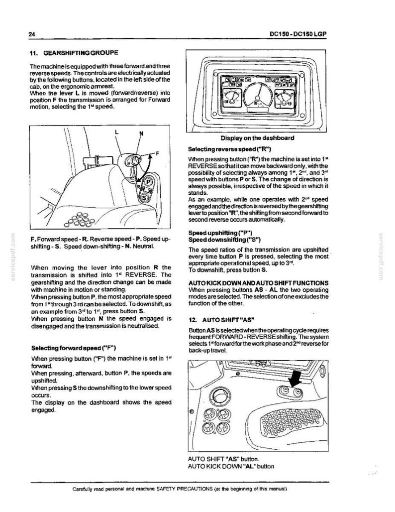Manual de operación y mantenimiento para el operador de la New Holland DC150, DC150 LGP Construction / Descarga instantánea en PDF imagen 6