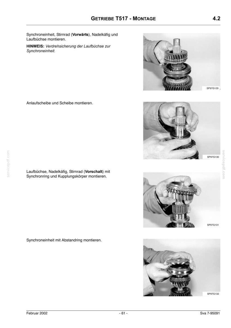 Steyr M948, M958, M952, M963 Traktoren Wartungshandbuch Reparatur Werkstatthandbuch | PDF-Download image 3