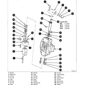 May include: Diagram of a regulator block with labeled parts for disassembly and assembly. Includes screws, O-rings, valves, and a solenoid. Text includes "REGULATOR BLOCK" and torque specifications in Newton meters.