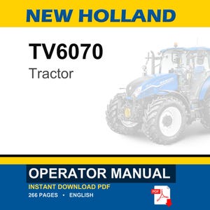 New Holland TV6070 Tractor Operator Owners Operation Manual Manual | Instant PDF Download image 1