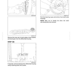 Pode incluir: Diagrama t&eacute;cnico com instru&ccedil;&otilde;es para repara&ccedil;&atilde;o autom&oacute;vel. Ilustra&ccedil;&otilde;es passo a passo mostram a remo&ccedil;&atilde;o de pe&ccedil;as, incluindo discos de embraiagem, rolamentos e engrenagens. As instru&ccedil;&otilde;es de texto acompanham cada etapa.