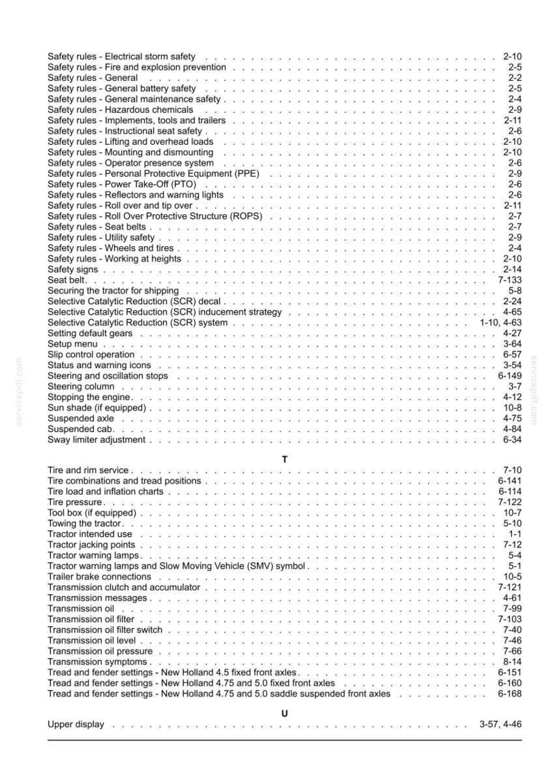 New Holland T8.275, T8.300, T8.330, T8.360, T8.390, T8.420 Tractor Operator Owners Operation Manual | Instant Pdf Download image 11
