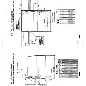 Puede incluir: Un diagrama t&eacute;cnico de ingenier&iacute;a que muestra dos herramientas especializadas para sellos deslizantes, etiquetadas 8.18 y 8.19. El documento incluye vistas de secci&oacute;n transversal, medidas detalladas en mil&iacute;metros, especificaciones de acero S45C y tablas.