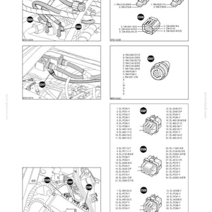 May include: Diagram of an electrical system with various connectors, wiring, and labels. The image includes close-ups of different connector types and their corresponding part numbers, such as C033, C034, C248, C317, C327, C328, and C329.