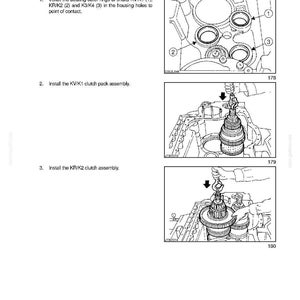 May include: Diagram from a manual showing the installation of clutch shafts. The image includes detailed illustrations of the process, with labels and arrows indicating the steps. Text at the top reads "SECTION 21 - TRANSMISSION - CHAPTER 2".