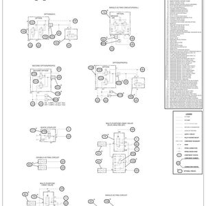 May include: A detailed hydraulic schematic for a CX250D excavator, featuring diagrams of various circuits and components. Includes labels, component numbers, and a legend. The schematic is on a white background.