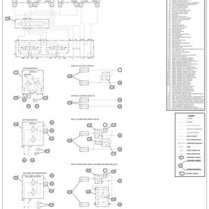 May include: Electrical schematic diagram for a CX750D excavator. The diagram includes 2-way selector valves, single and double acting circuits, and multi-purpose valves. Text includes "Electrical Schematic" and "CX750D Excavators".