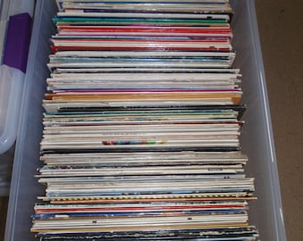 12" Random Used Vinyl Record Albums WITH Jackets For Crafting, Crafting LOT of (100)