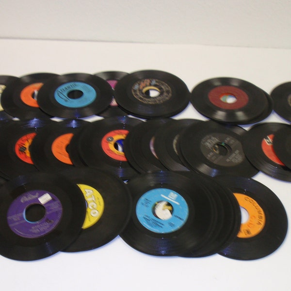 Used 45 RPM 7" Records For Crafting, Crafting LOT of (50)