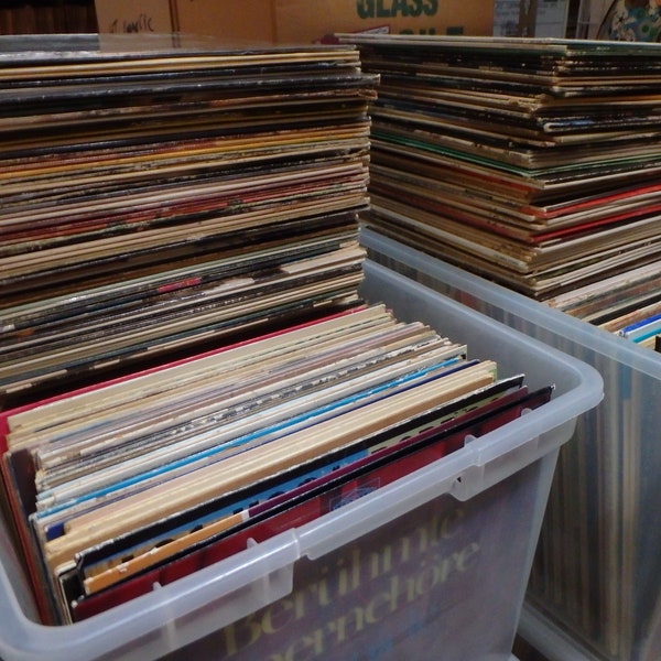 Nice Lot of (50) RANDOM LP's Records 12" 33 RPM vinyl records for playing or resale