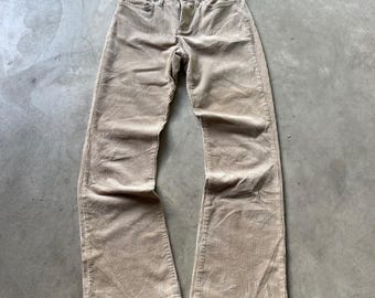 Lauren Ralph Lauren Vintage Tan Cordhose im klassischen Bootcut-Stil, Damen, Größe 2 Beige