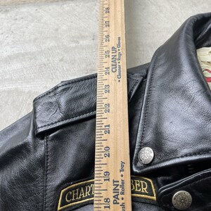 Vintage 90s Avirex Leather Jacket Biker D Pocket Desert Rally Black Jacks Size M image 7