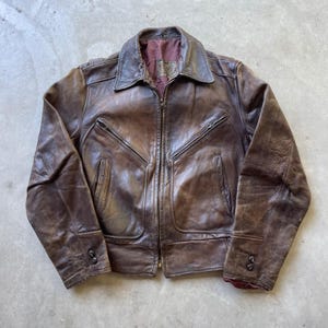 Montgomery Ward Leather Jacket - Etsy