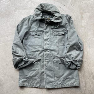 Vintage 1957 USAF Field jacket MIL-J-4883 Sage Green Military Coat Small Long