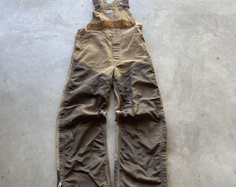 Kombinezon Vtg CARHARTT męski 36x30 z podwójnym kolanem, 1989, 100 lat, zniszczony, myśliwski