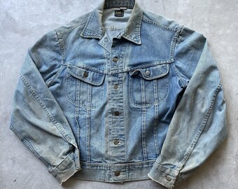 Vintage Lee-denimjack Sanforized jaren 60 medium heren Rider 70s USA Union PATD
