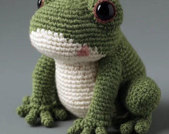 Puddle Frosch Amigurumi Häkelanleitung, Anfänger Plüschtier (PDF Download)