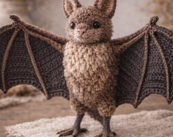 Brombeerfledermaus Häkelanleitung | Amigurumi Plüschtier PDF | Halloween-Amigurumi-Tutorial