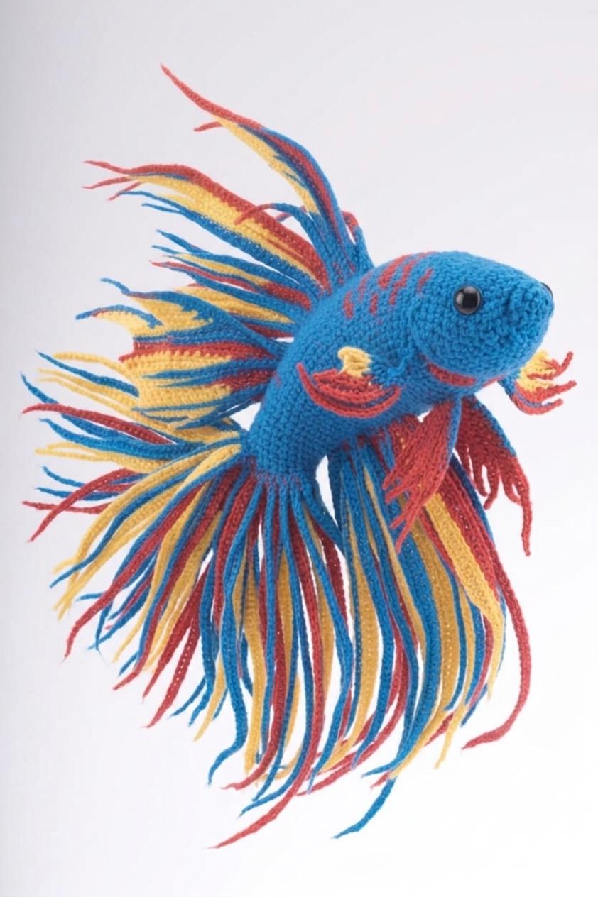 Betta Fish Amigurumi Crochet Pattern | Realistic Flowing Fins PDF - Etsy